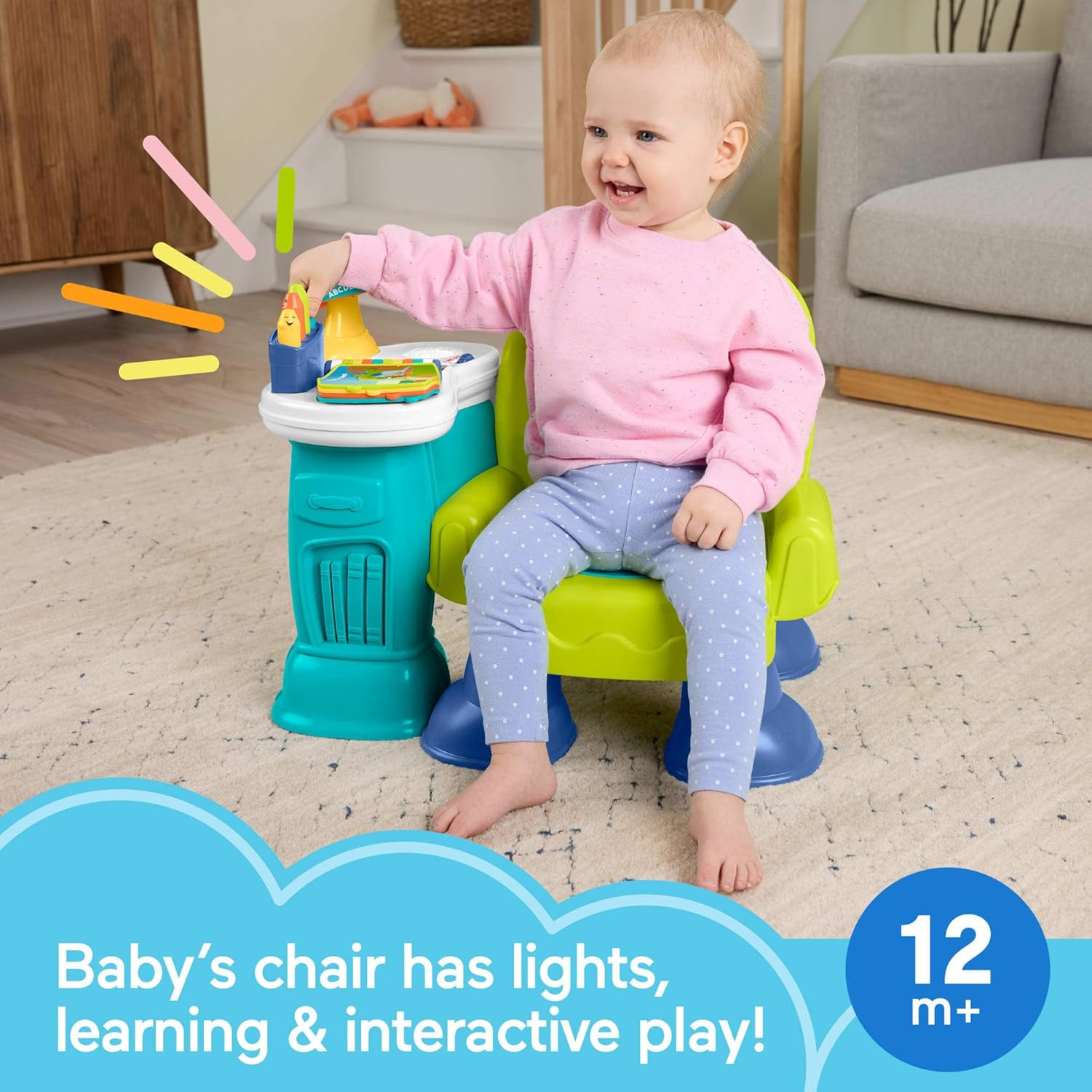 Fisher-Price Toddler Toy Laugh & Learn Song & Story Learning Chair with Music Lights & Activities for Kids Ages 1+ Years (Amazon Exclusive) image number 5