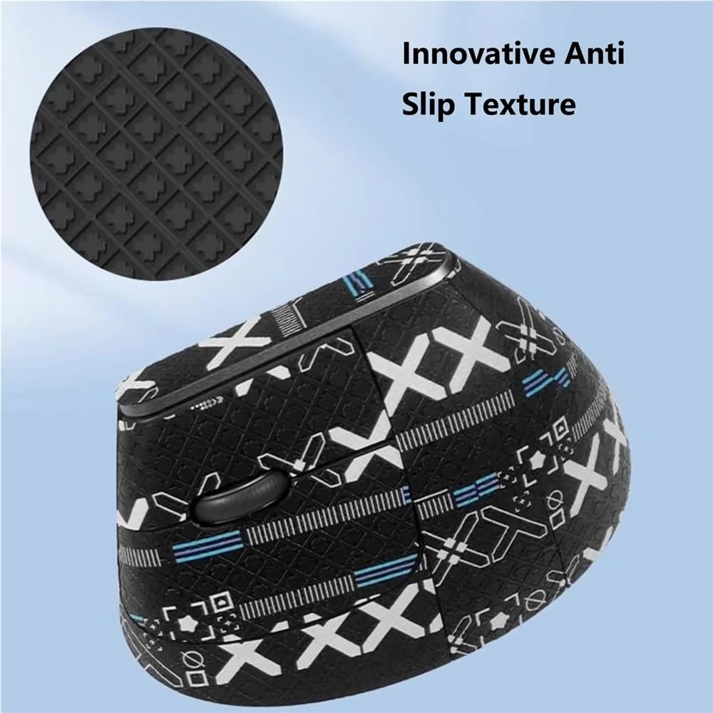 MX Vertical Mouse anti Slip Grip Tape, Sweat Resistant Protective Sticker(Black) - Gray image number 5