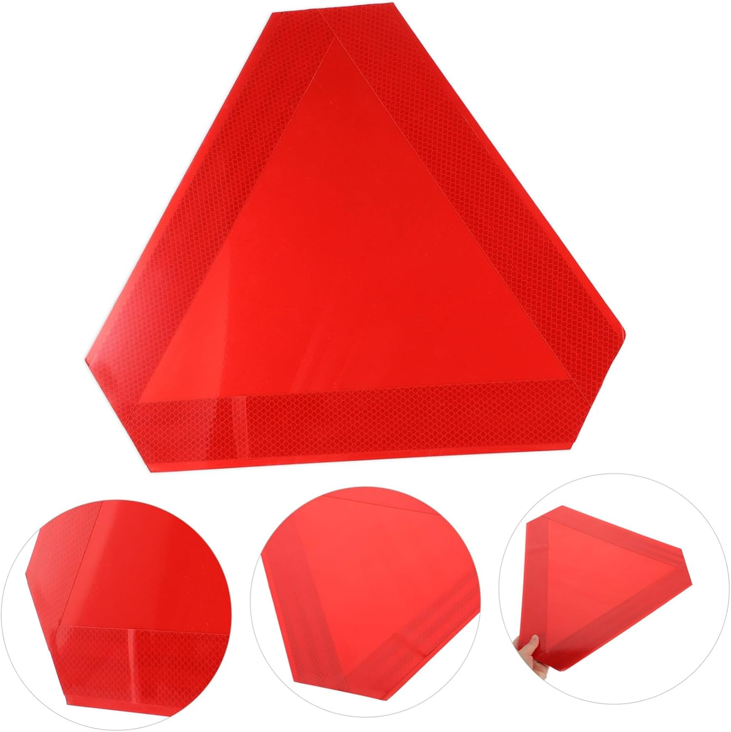 Amosfun 2Pcs Emergency Reflective Triangle Safety Signs Vehicle Warning Boards for Roadside Visibility and Accident Prevention image number 1