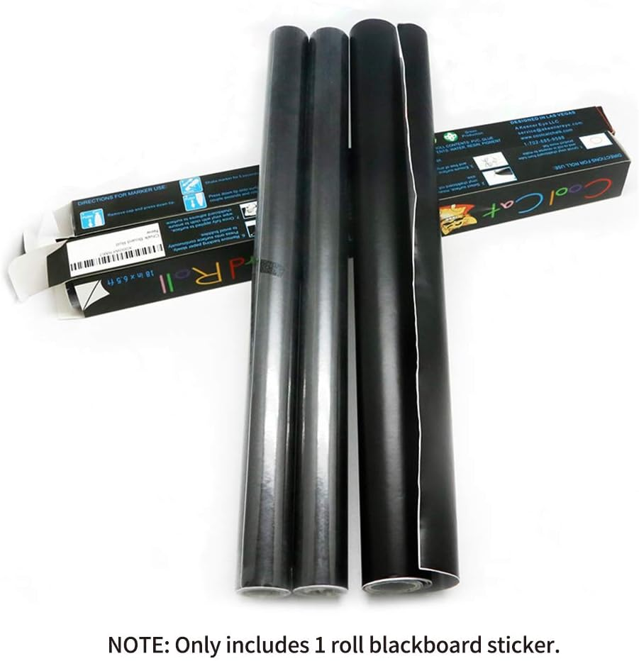 Portable Blackboard Sticker Magnetic Chalkboard Contact Removable Wall Decal Sticker 17.7X78.7 Inch for Home Office School Cafe Restaurant Menu image number 3