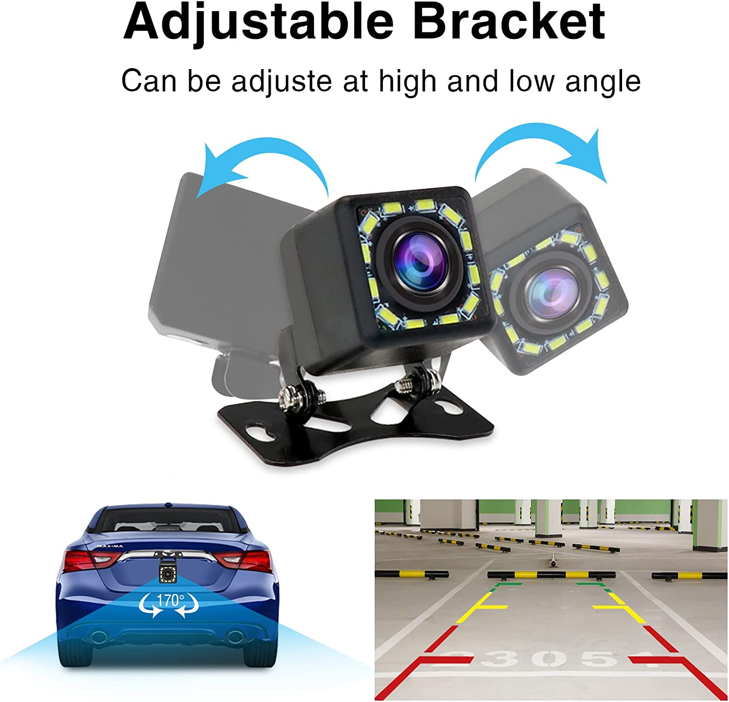 CARPURIDE Car Audio Receiver, Rear Camera, HD Waterproof, Support 12-24V, 2.5Mm Interface image number 2