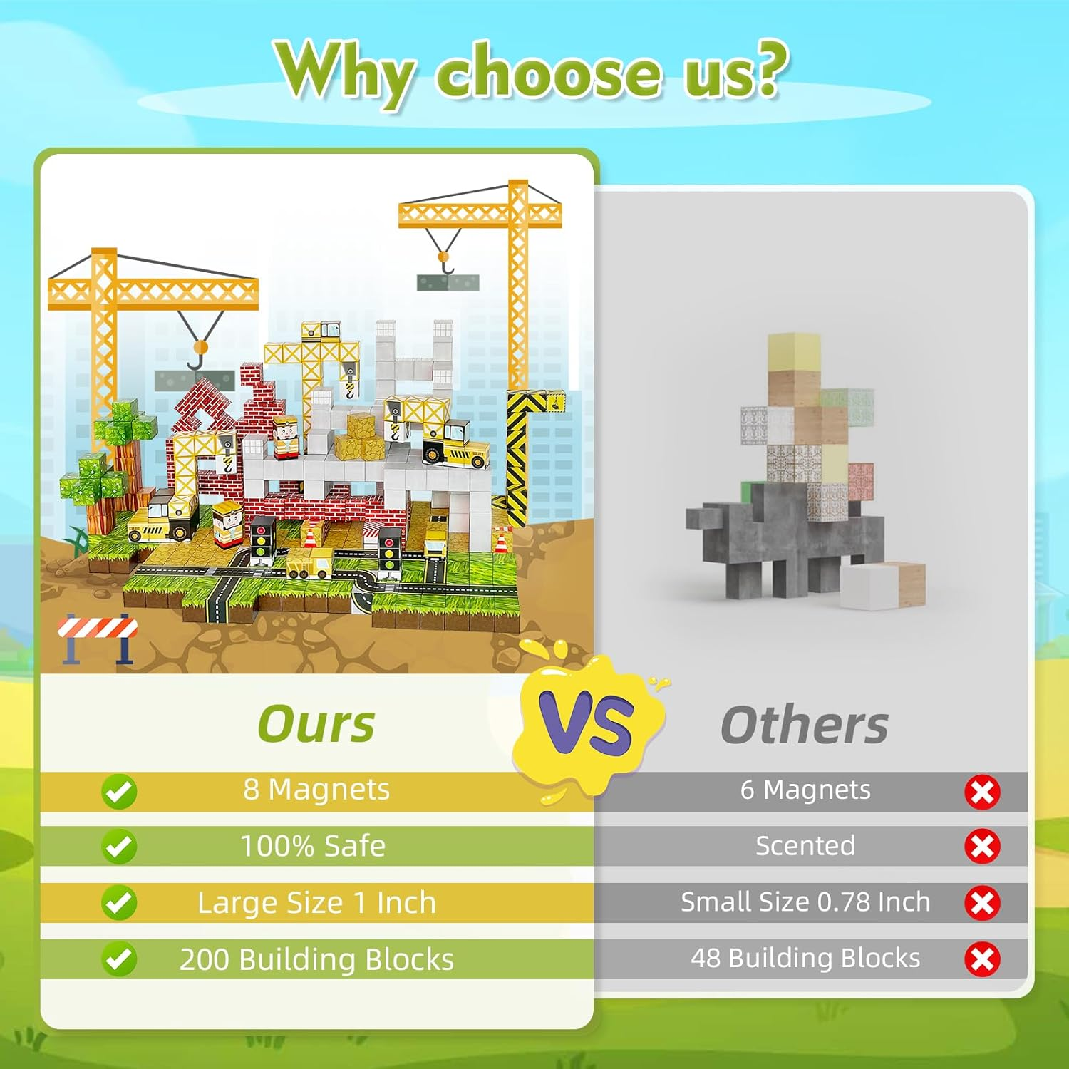 200PCS Magnetic Blocks, Magnetic Building Blocks Toddler Toys, Magnetics Tiles Portal Set, STEM Sensory for 3+ Year Old Boys&Girls, Toddler Creative Learning Toys, Creative Kids Games Set