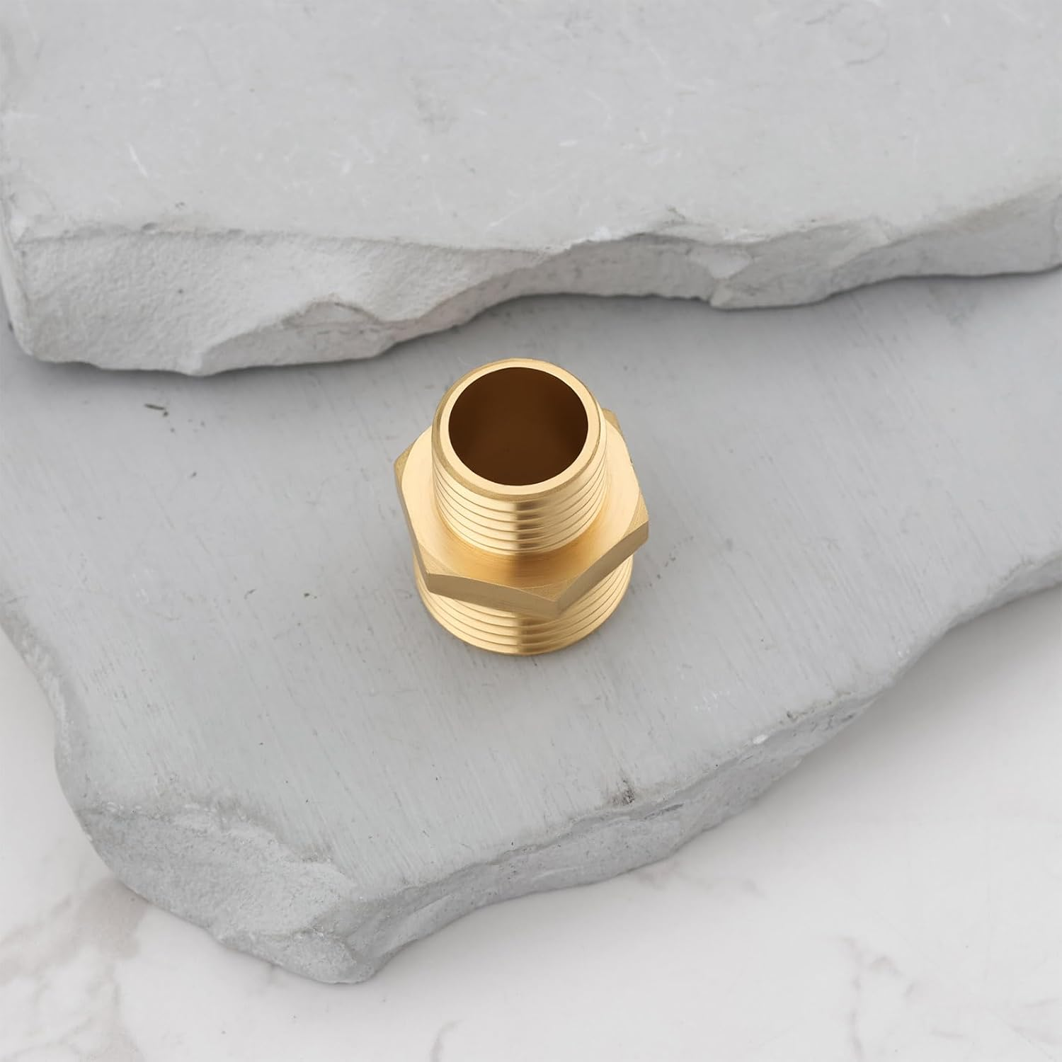 SG Store 4Pcs Male BSP 3/8 to 1/4 Inch Brass Adapter for Liquid Gas Pipe System Connection image number 1