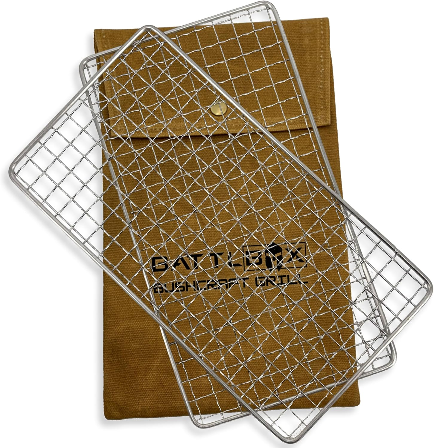 Hellfire Bushcraft Grill Stainless Steel Campfire Cooking Grate (2-Pack) Portable Camping Grate for Fire Cooking BBQ - Canvas Carrying Bag - Welded Mesh Grill Grate - Backpacking, Camping, Hiking image number 4