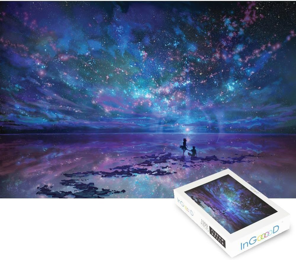 Ingooood Jigsaw Puzzles 1000 Pieces- Imagination Series Fantasy Romantic Star Sea image number 3
