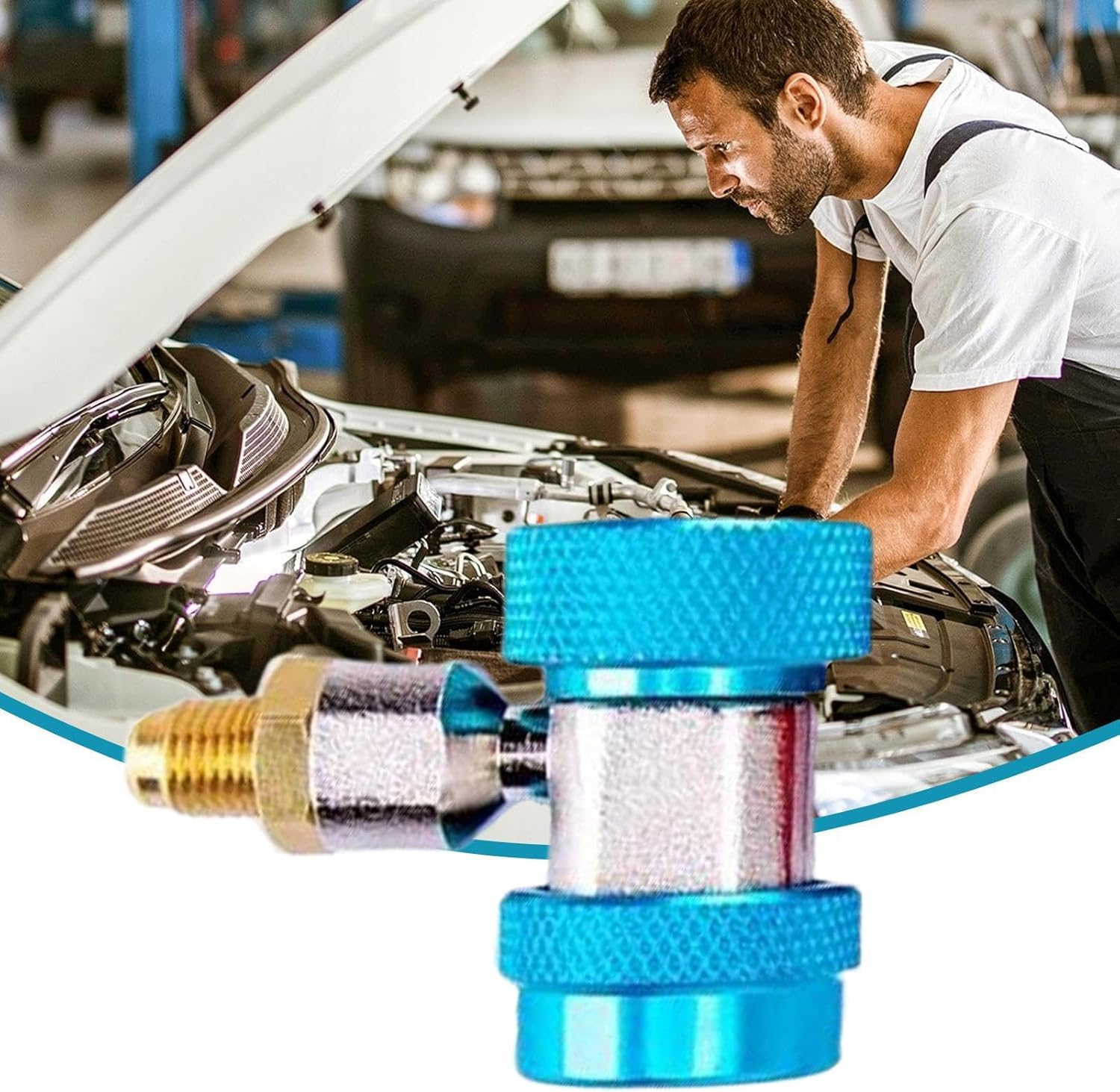 R134A Quick Coupler Adapters,R134A Manifold Gauge Adapters | Leak-Proof Adjustable Automotive RV Auto Connector for Air Conditioning Systems