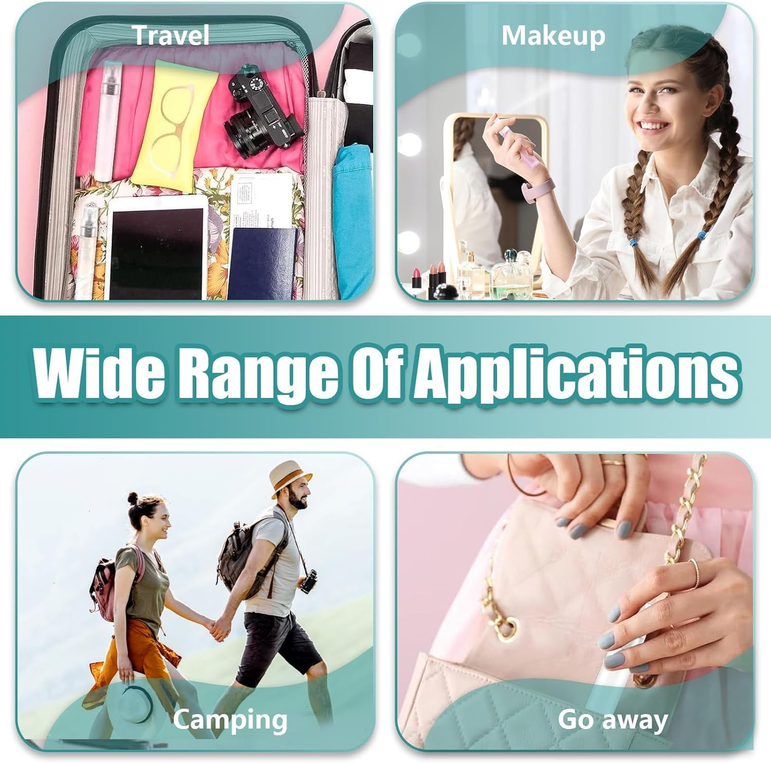 Mini Spray Bottle, 12 Pcs Mini Clear Perfume Bottle, 10Ml Refillable Fine Mist Spray Bottles for Liquid, Perfume, Makeup Tool, Travel