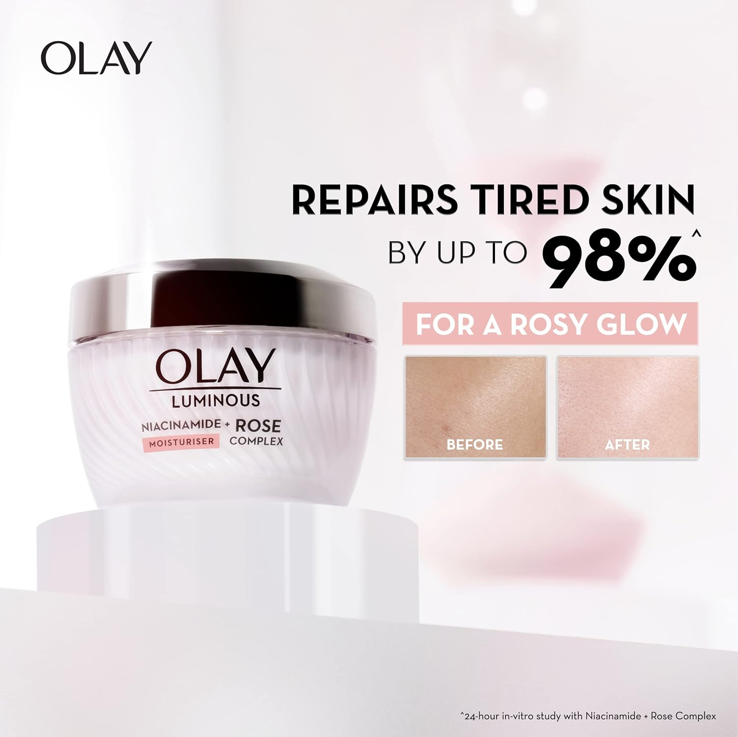 Olay Luminous Niacinamide + Rose Complex Moisturiser 50G image number 3