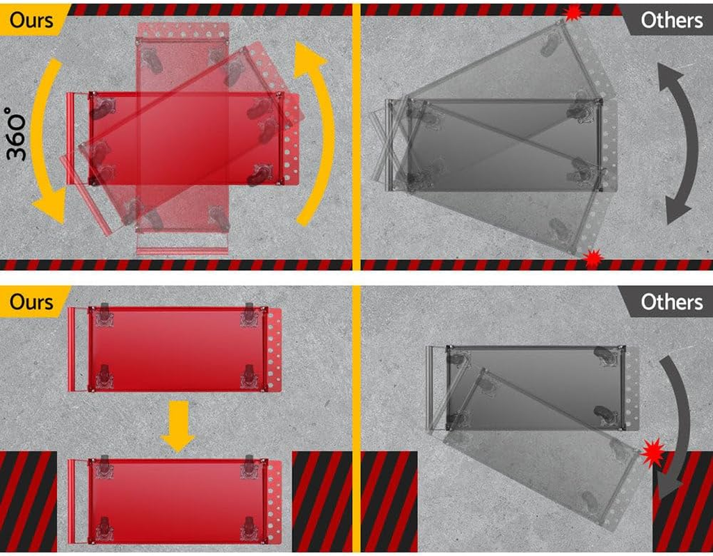 Giantz 3 Tier Steel Tool Trolley, Tools Storage Trolleys Cart Mechanic Rolling Carts Garage Bar Workshop Warehouse Organiser, 150Kg Capacity Rust Resistant Lockable Castors Red image number 3