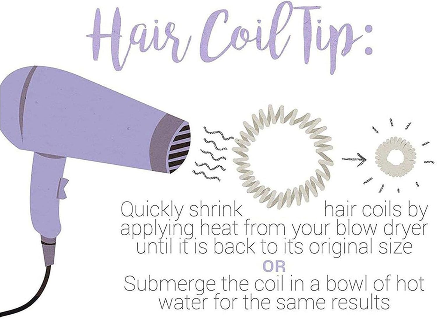 12 Packspiral, Waterproofstylish Phone Cord Hair Ties, Gradient Colours, No-Damage Ponytail Holders,Coil Hair Ties for Thick Hair & Thin Hair image number 1