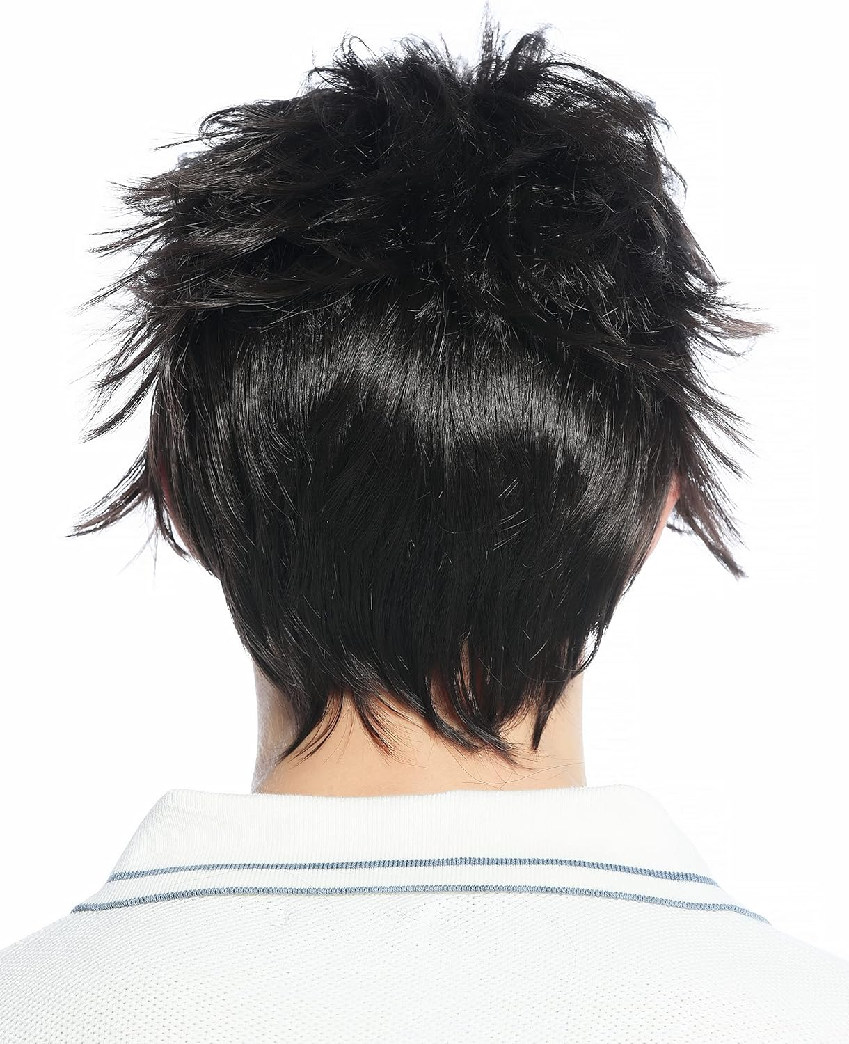 WIG ME up - M-252A-6 Wig Men Women Short Retro 80S Toupeed Wild as Uncombed Brown image number 1