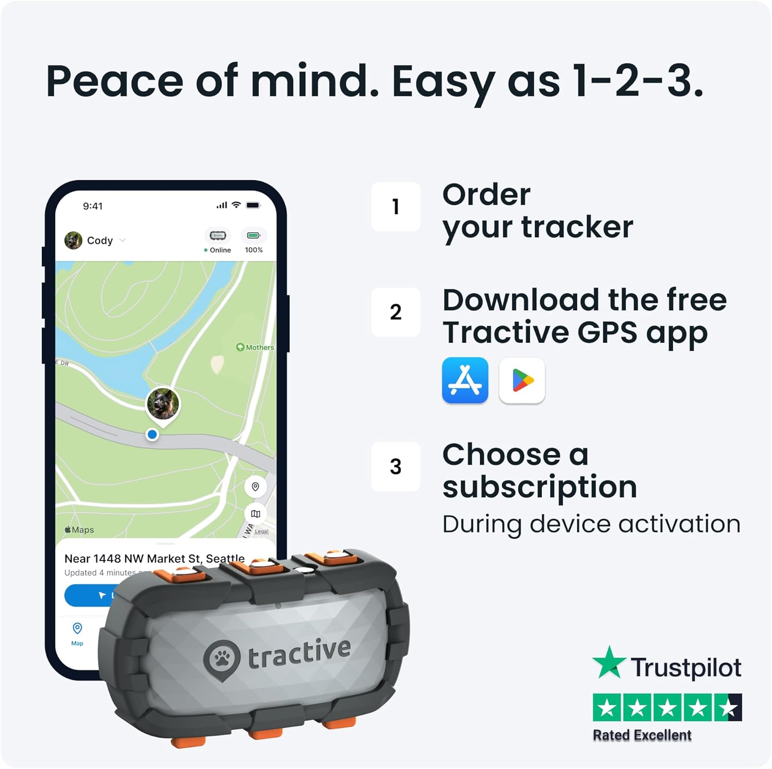 Tractive Smart Dog Tracker XL Adventure | 1 Month Battery | Real-Time GPS Tracking | Escape & Health Alerts | Vitals Monitoring | Market Leader image number 6