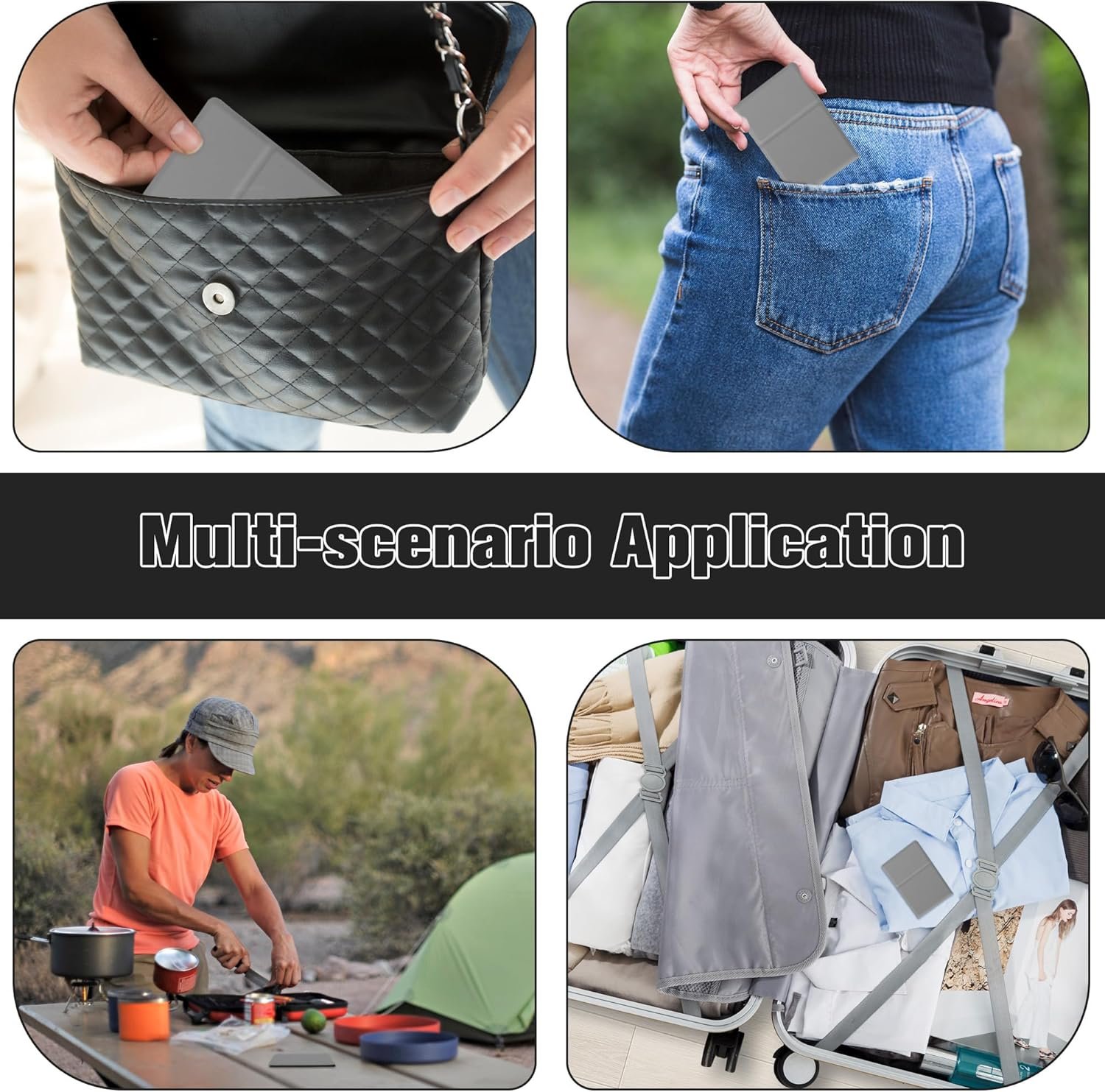 Zssxysm Compact Mirror, Travel Mirror, Small Hand Mirror with Cortical Shell, Ultra Thin Makeup Mirror, Portable Cosmetic Mirror for Travel, Camping & Makeup, 11 X 7 Cm