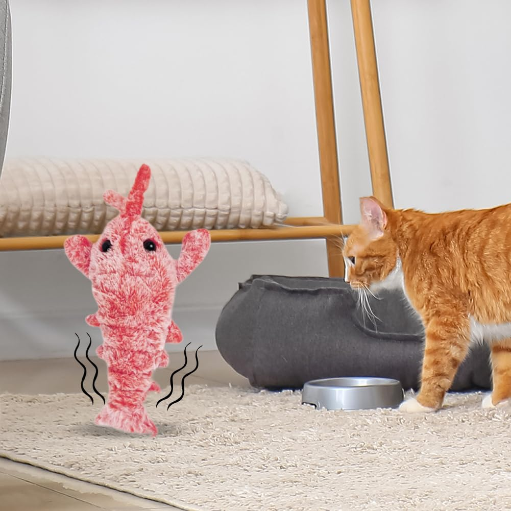USB Charging Simulation Lobster Pet Toy Cute Interactive Shrimp Dog Toys Washable Electric Dancing Lobster Toy for Cats Toys image number 1