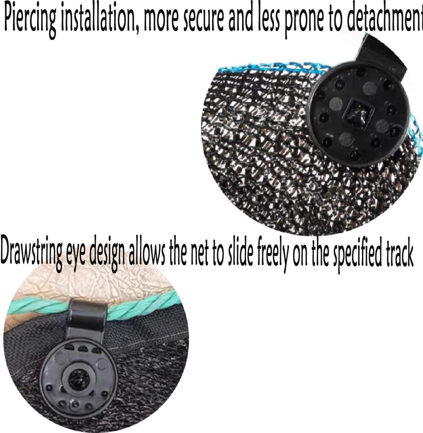 50PCS Shade Cloth Clips, Shade Cloth Heavy Duty Lock Grip,Shade Cloth Plastic Clips Windproof Awning, Greenhouse Shade Cloth Fix Clamp Tent Clips Accessory for Garden Netting Sun Shade Net (Black) image number 6