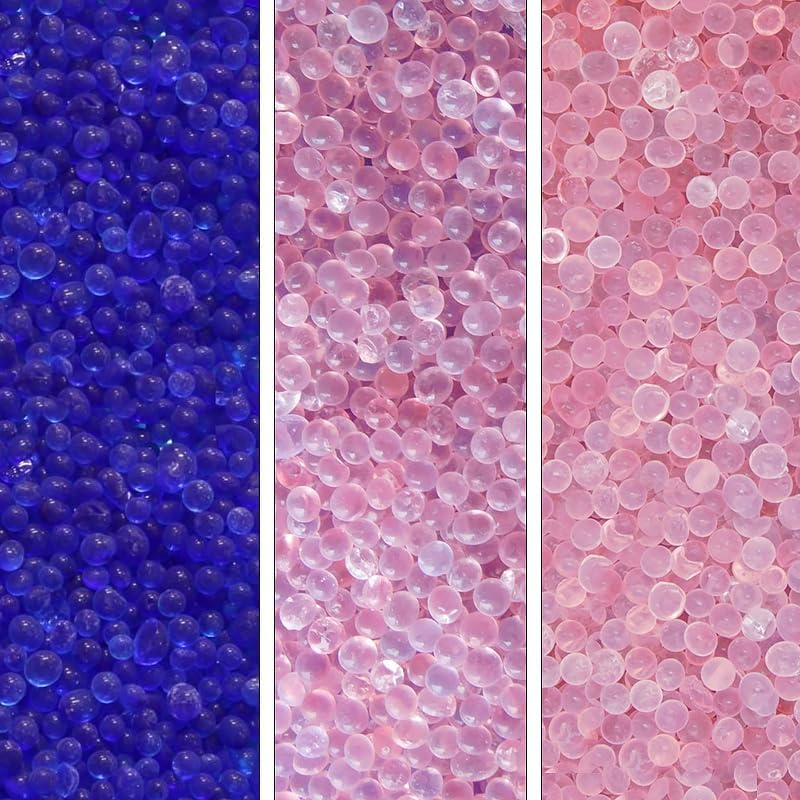 Silica Gel Beads Blue, 3-5Mm (0.5 KG). Blue Silica Gel Beads Turn to Pink to Indicate Reactivation. Reusable Desiccant Beads Rechargeable Moisture Absorber Silica Gel image number 2
