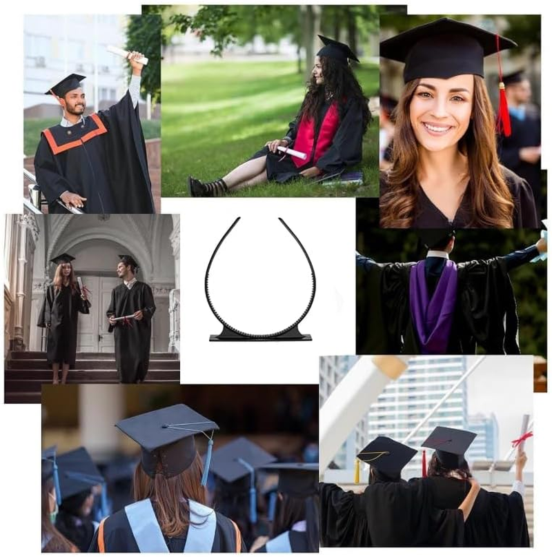 Rectangle Graduation Cap Headband Comfortable Wear Ensuring Holder Upgrade Grad Cap Headband Insert Firm Anti-Fall Hairband for Graduation Hairstyle Hat Accessories Hairband for Graduates Present image number 1