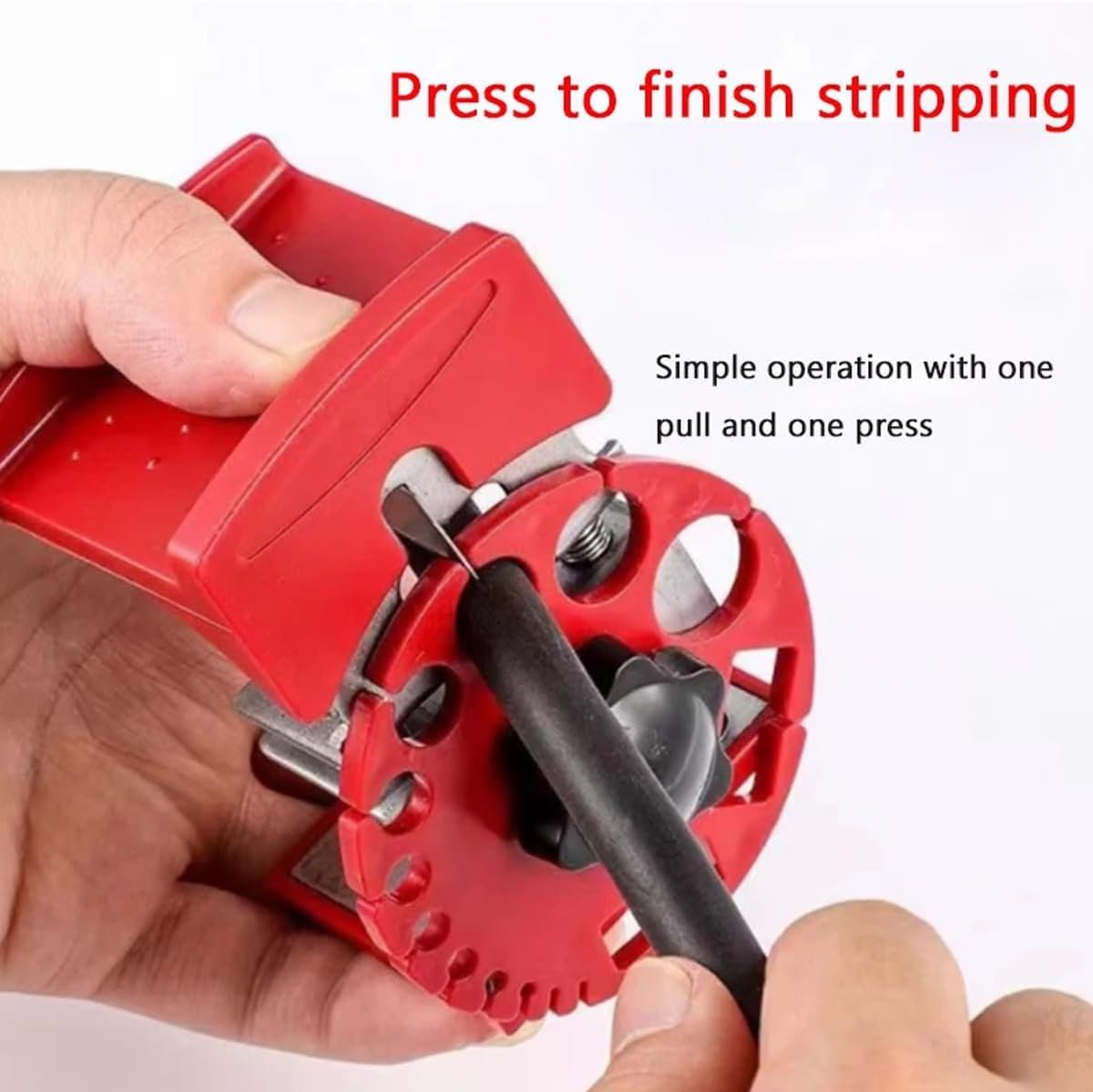 Handheld Quick Peeling Artifact Adjustable Manual Wire Stripper, Heavy-Duty Cable Stripping Tool for Electricians, Metal and Plastic Construction, 4.7 X 2.95 Inches image number 2