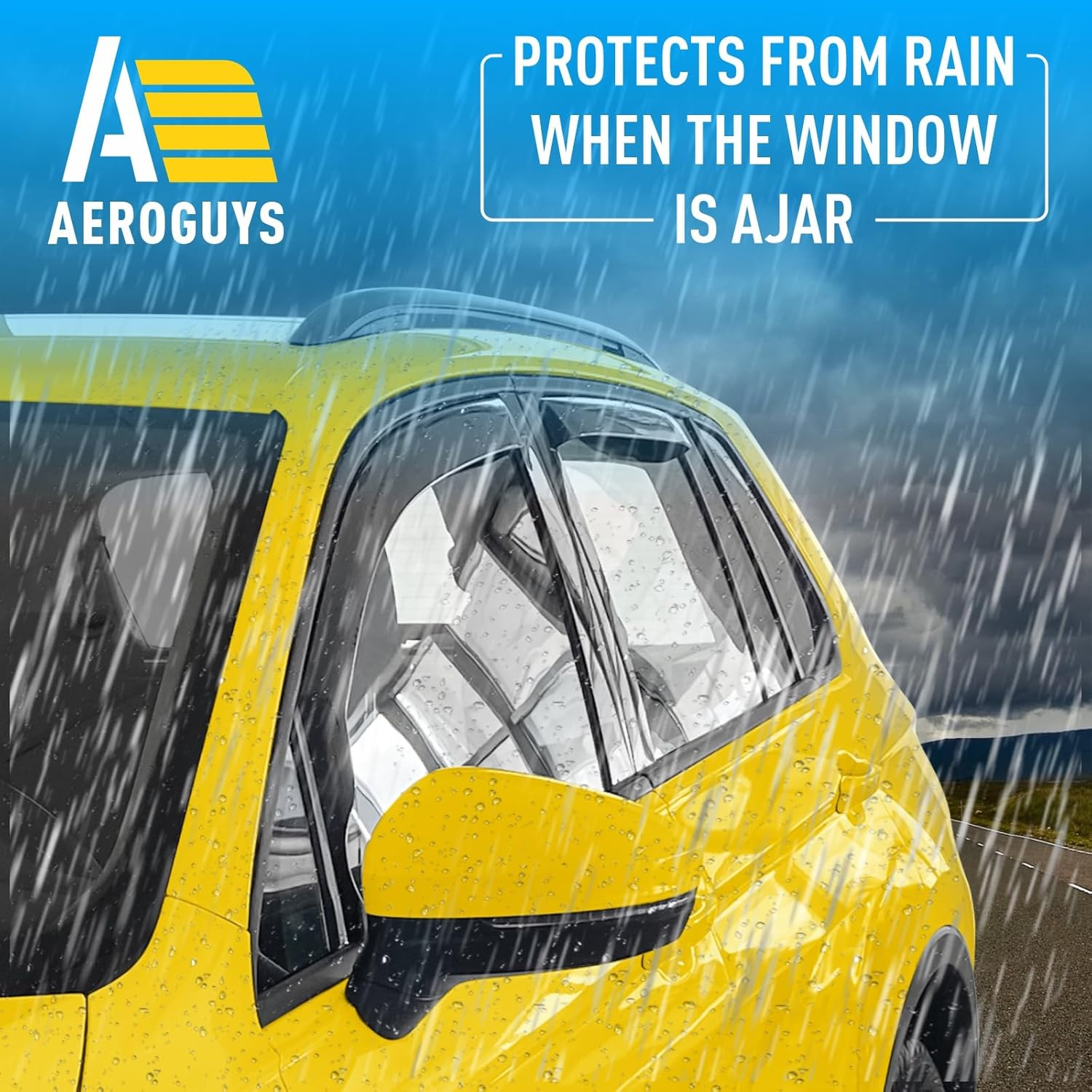 Extra Durable Window Deflectors In-Channel Window Visors Rain Guards Fit for Volkswagen (VW) Tiguan 2018-2025, Sun Visors, Wind Ventvisors, Vent Shades, Exterior Car Accessories - 4 Pcs. AG0221