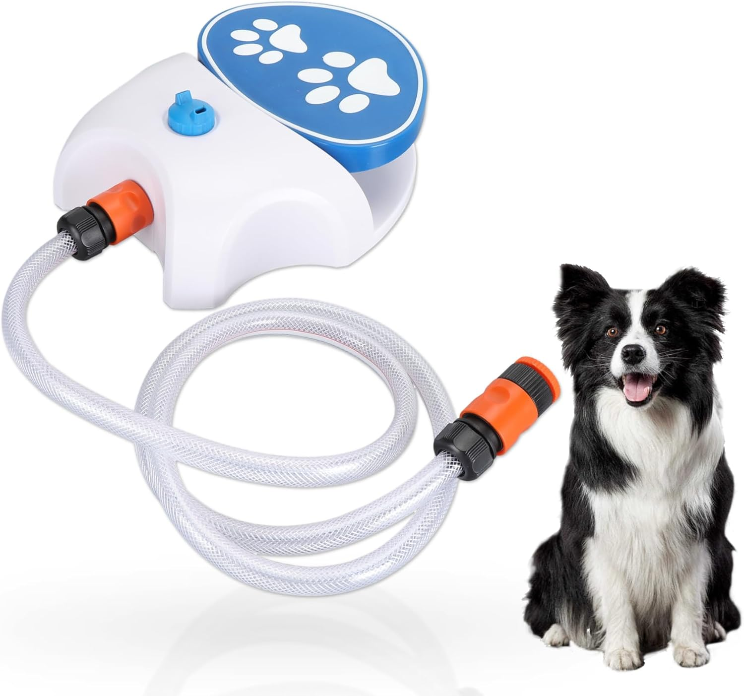 Gugxiom Outdoor Pet Water Fountain, Step on Dog Water Fountain, Dog Water Toy, Paw Water Dispenser System for Fresh Water image number 4