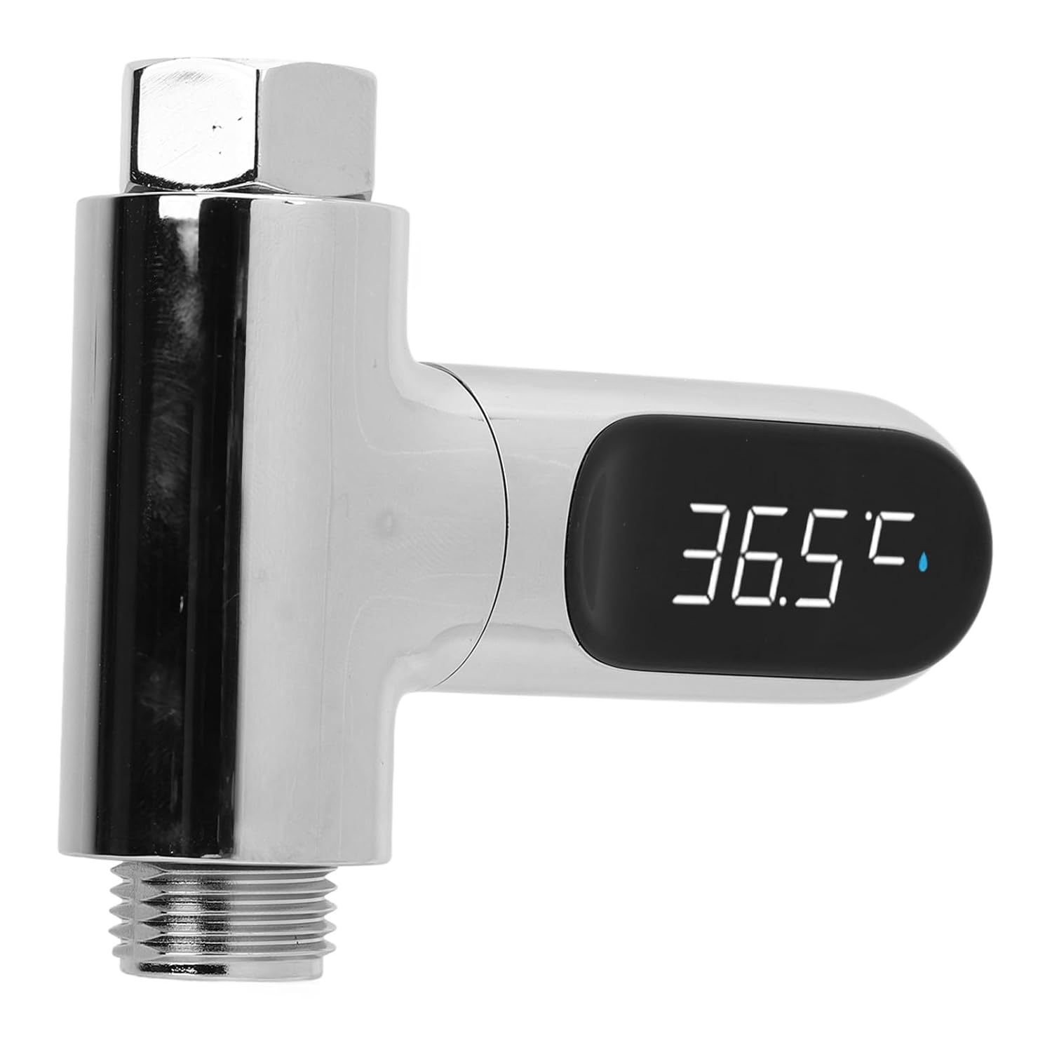 Cryfokt Shower Temperature Indicator, Shower Thermometer Hydrodynamic System Aluminum 3 Color LED Indicator for Bathroom image number 3