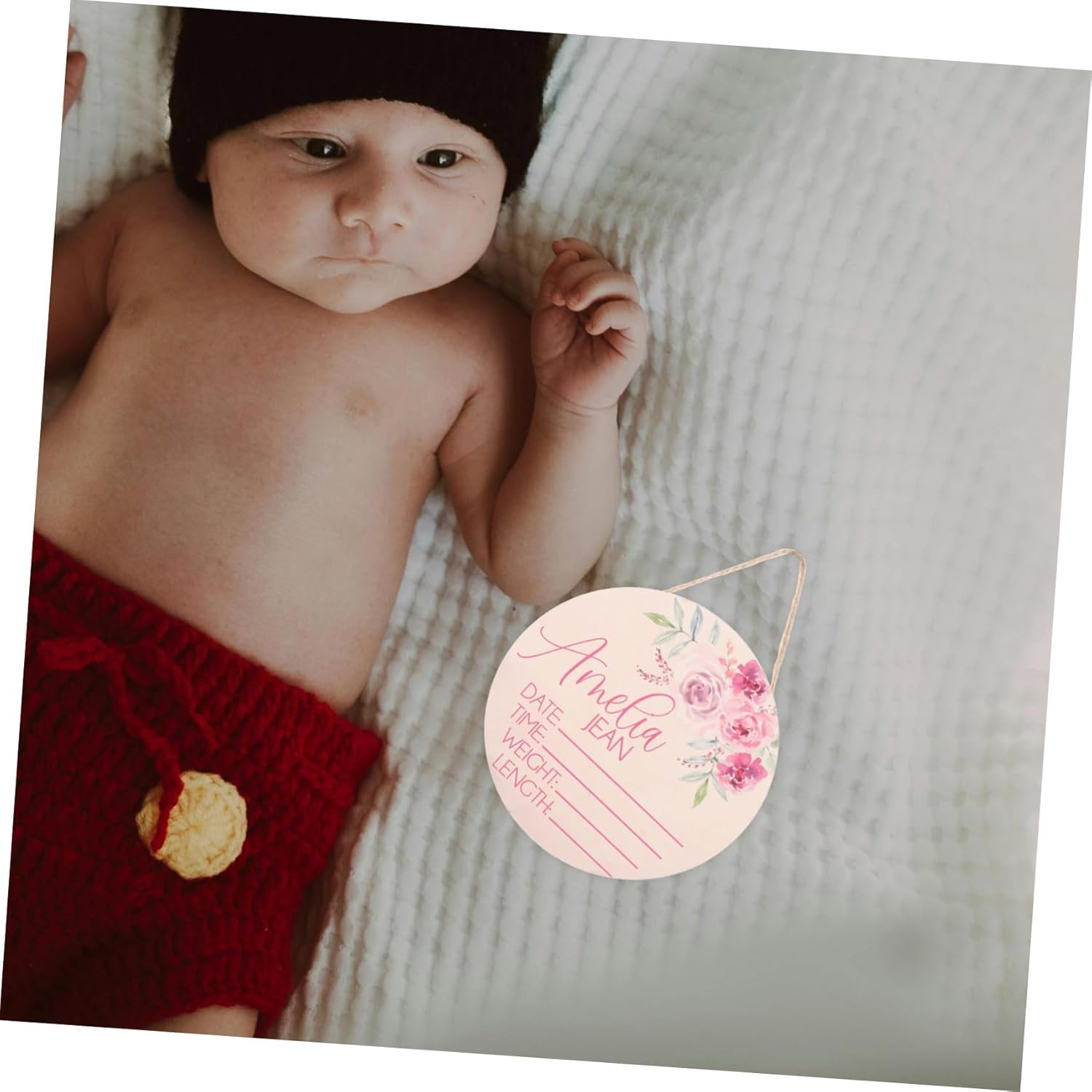 Toyvian 2Pcs Birth Announcement Sign 'S Name Shower Decorations Newborn for Nursery image number 6