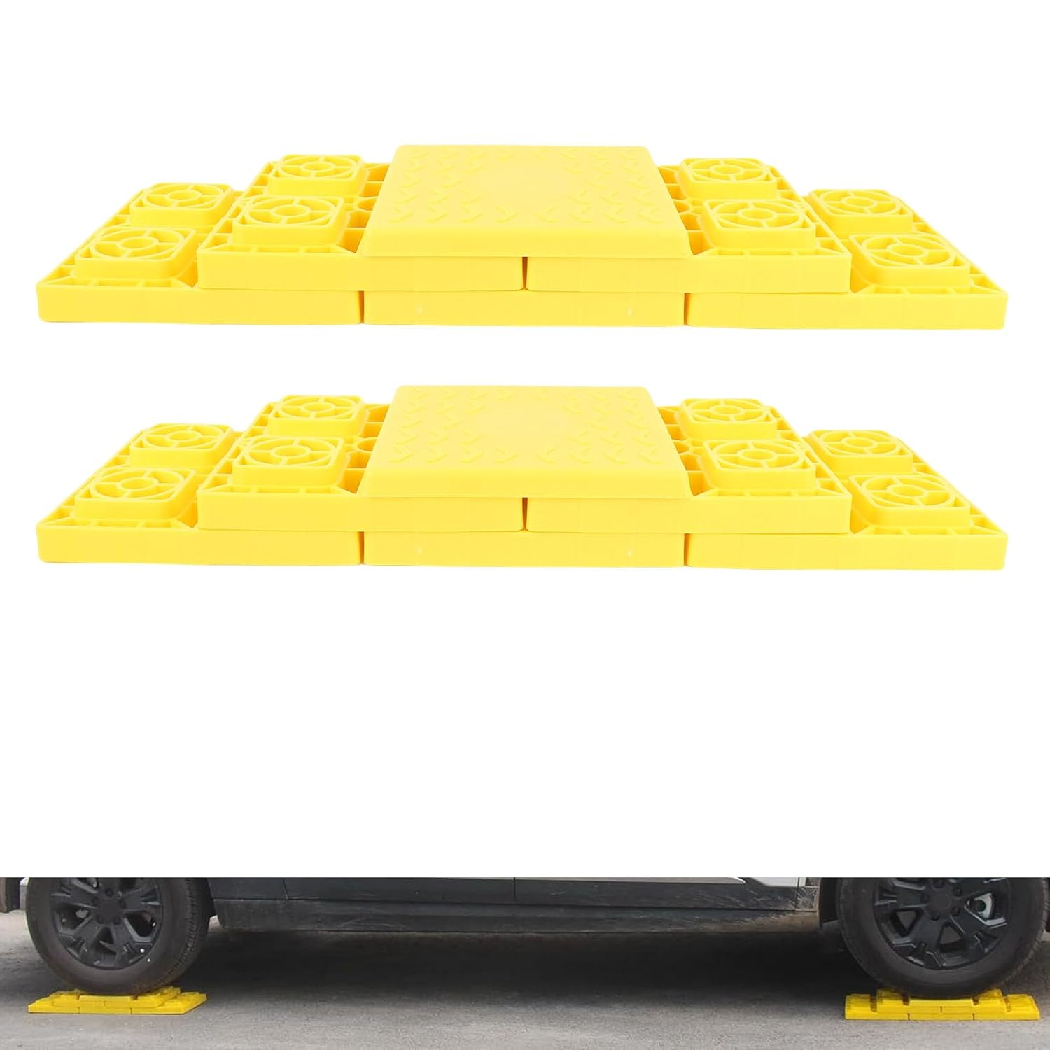 Haofy 12PCS RV Leveling Blocks Heavy Duty Interlocking Stackable Pads with Carry Bag 35,000LB Capacity anti Slip Jack Pads for Travel Trailers 5Th Wheels Campers image number 2