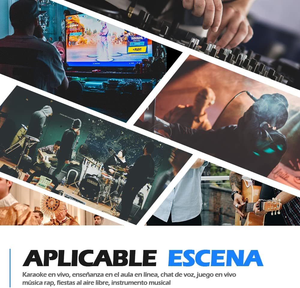 BOMGE 6 Channel Mini DJ Audio Sound Mixer Console with USB Interface, Bluetooth, Stereo Recording, 48V Phantom Power, 24 DSP Effects for Karaoke, Singing, Live，Streaming，Pc Recroding. (BLACK) image number 2