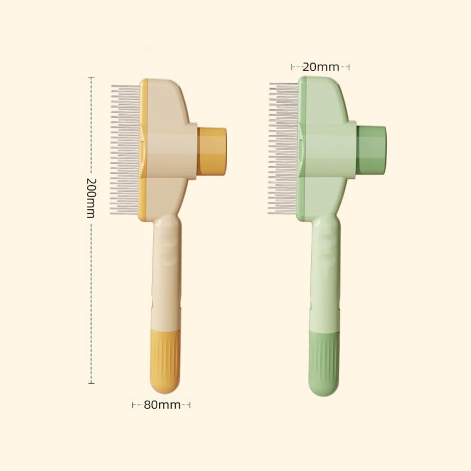 Self-Cleaning Pet Flea Comb Grooming Brush, Pet Hair Removal Comb Flea Comb, 2025 New Grooming Brush Flea Comb for Cats and Dog, Pet Comb New Cat Brush with Release Button (Mix 4PCS) image number 4