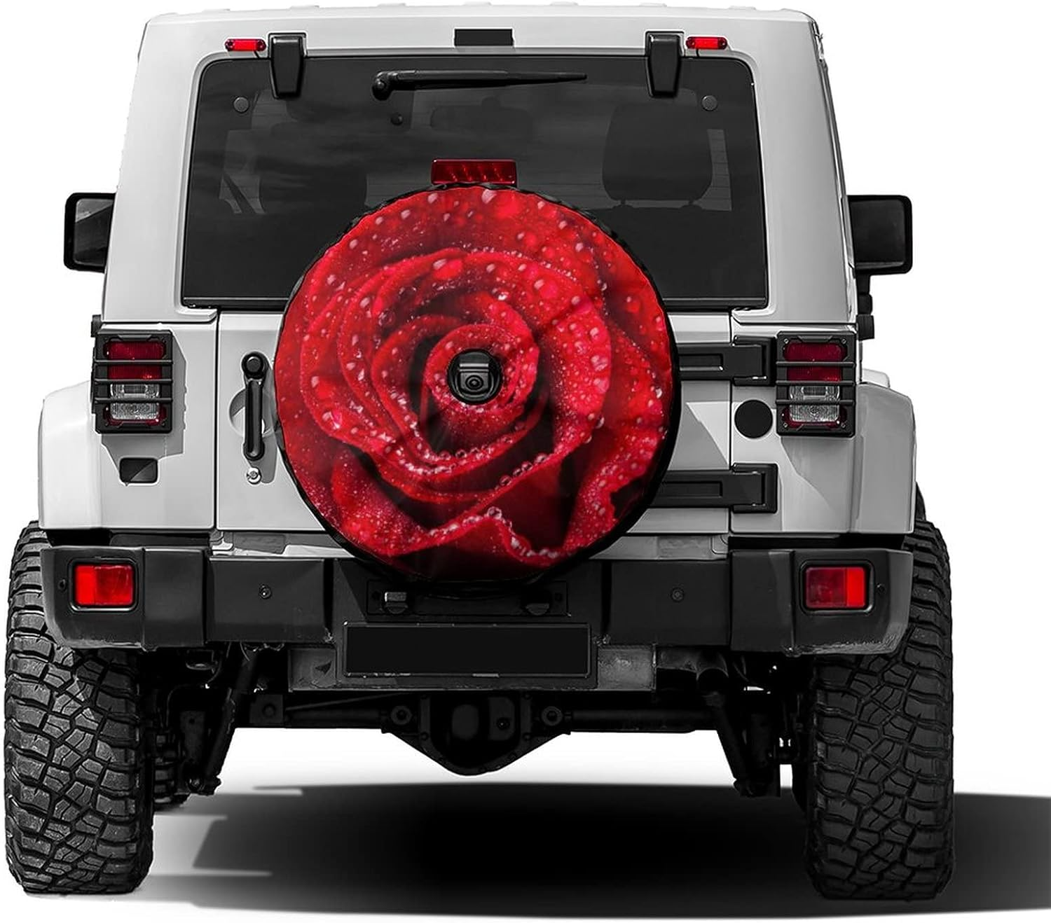 Delerain Spare Tire Cover with Backup Camera Hole Sunflower Wheel Covers Waterproof Dust-Proof UV Sun Universal Fit for RV Trailer RV SUV Truck (17 Inch for Diameter 31"-33")