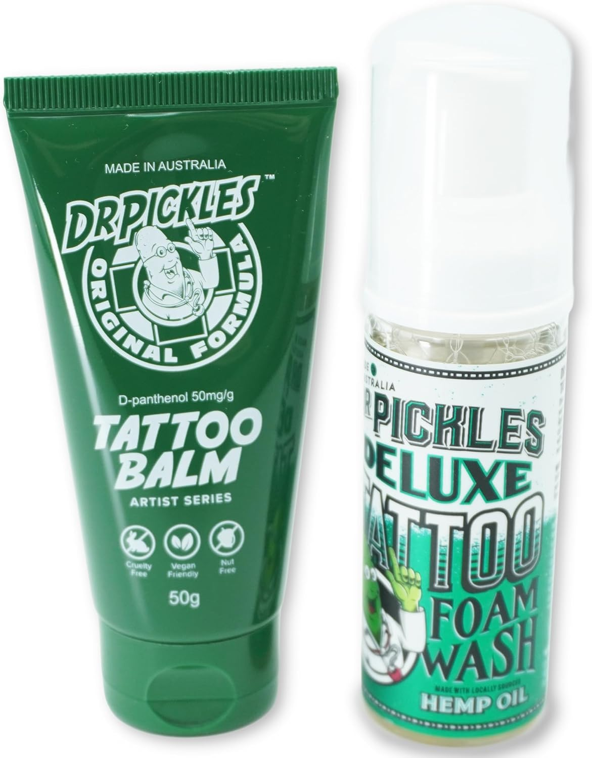 Dr Pickles Tattoo Balm and Foam Wash Bundle image number 1