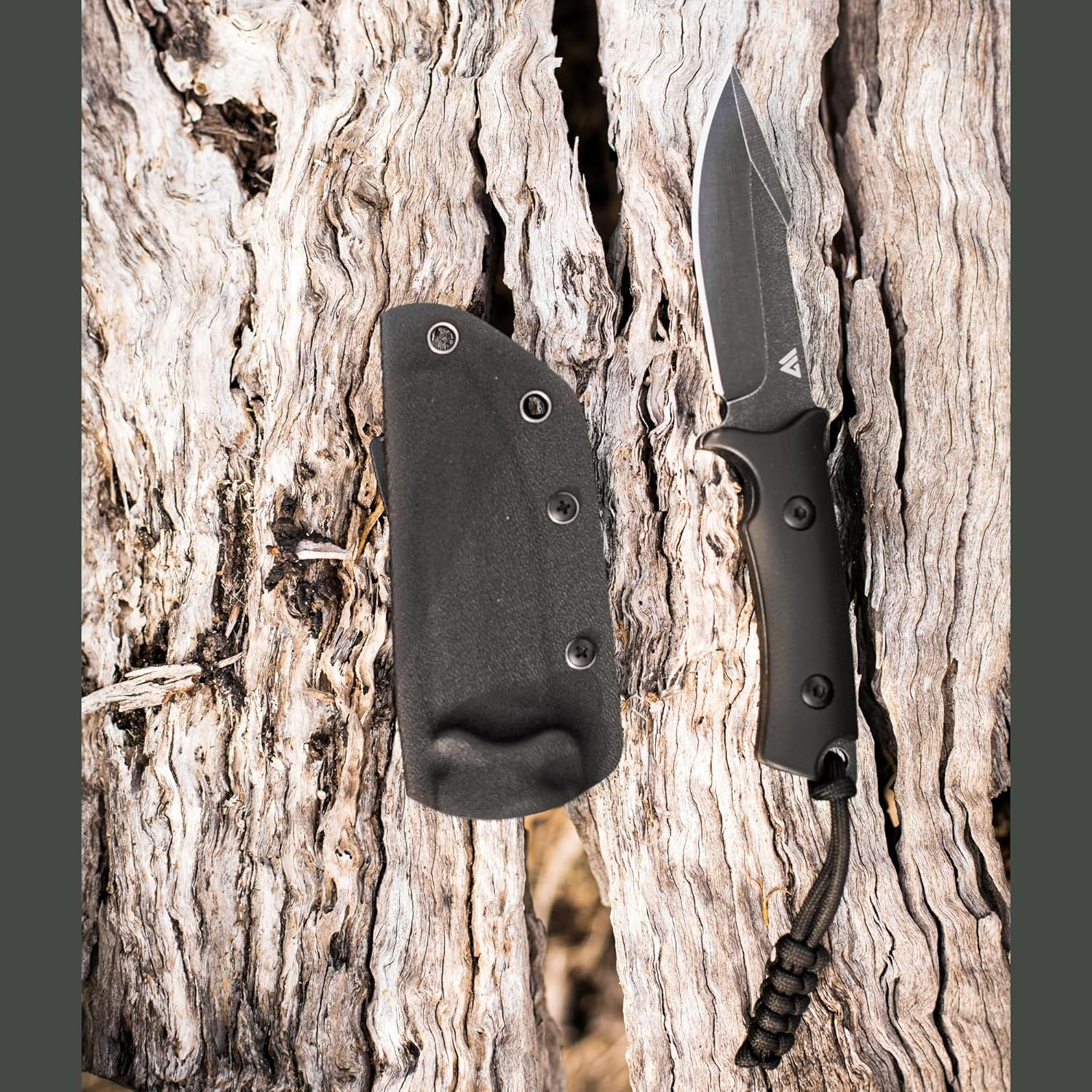 Wilora Full Tang Hunting Knife - 4CR13 Steel, Outdoor Survival Bowie Knife with Kydex Sheath, Paracord Lanyard & Sharpening Stone image number 4