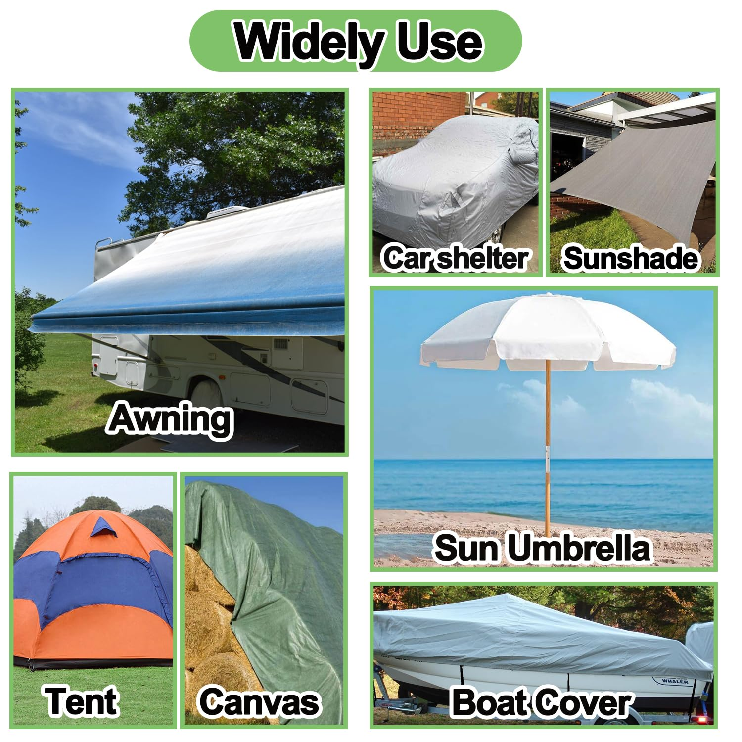 KAIHENG Fabric Repair Tape, 3.9IN X 23FT Tent Repair Kit, RV Awning Repair Tape, Tent Repair Tape, Canopy Tarp Repair Tape,Waterproof Repair Patch Kit for Sail, Trailer Awning, Boat Cover, RV Cover image number 2