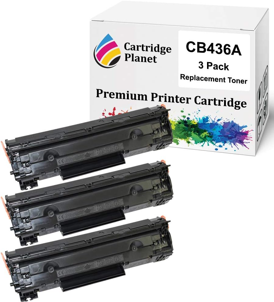 Cartridge Planet 3 Pack Compatible Toner Cartridge Replacement for HP CB436A 36A (2,000 Pages) for HP Laserjet M1120 MFP M1120N MFP M1522N MFP M1522Nf MFP P1505 P1505N