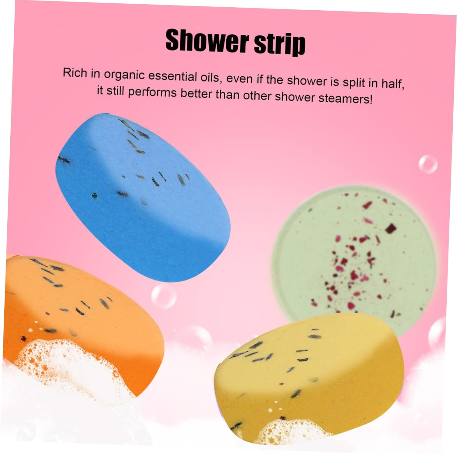 OHPHCALL 8Pcs Natural Essential Oil Shower Tablets for Relaxation Aromatherapy Steamers Kit Pampering Bath Supplies For image number 5