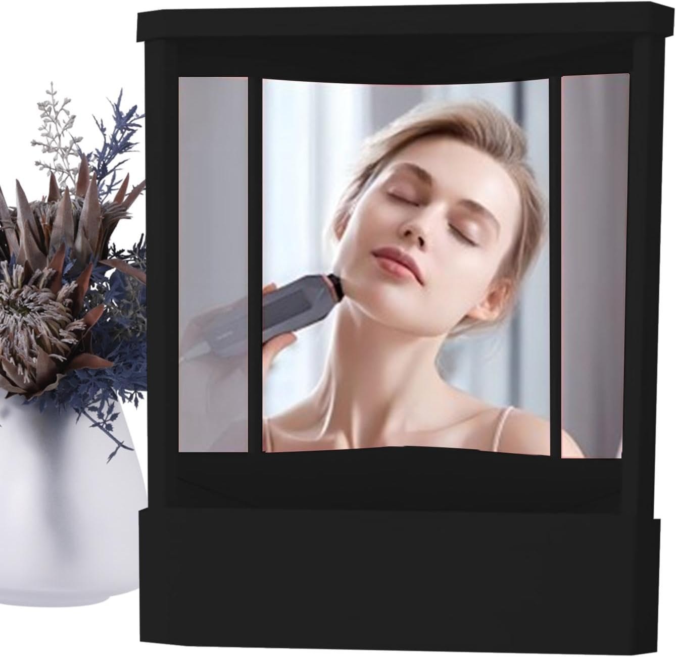 Wesleyyy True Mirror - Non Reversing Mirror, Makeup Vanity Mirror, Real Image Non-Reverse Mirror, Personal Makeup Mirrors, for Haircuts and Beauty, 19X23Cm