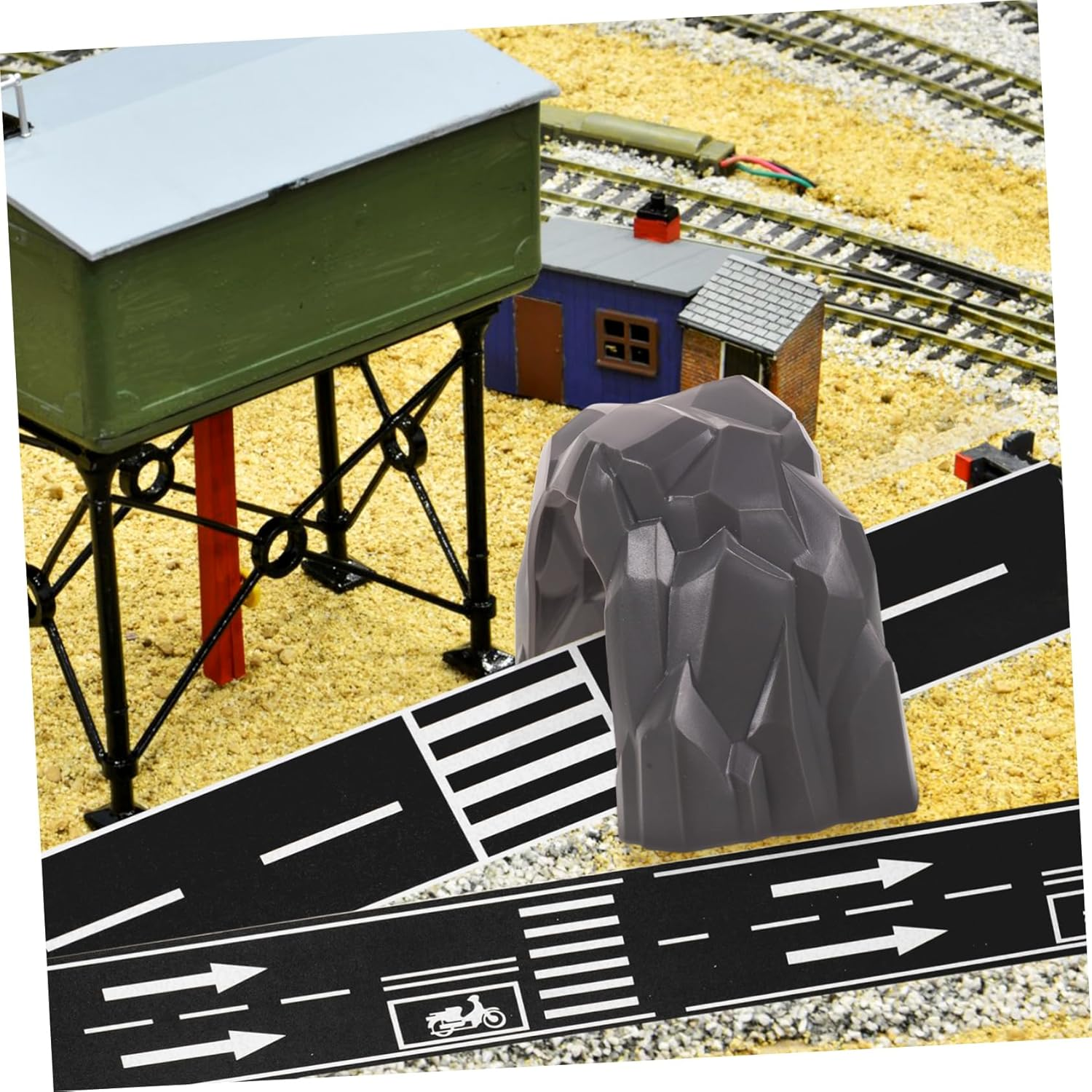 LALAFINA 4Rolls Highway Washi Tape Stickers Road Tape Boys and Girls DIY Traffic Sign Decals image number 6