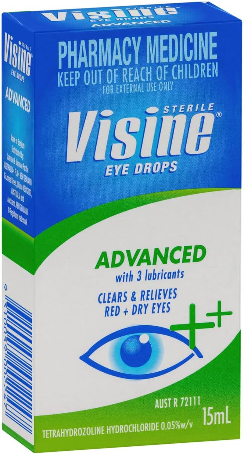 Visine Advanced Eye Drops, 15 Milliliters image number 3