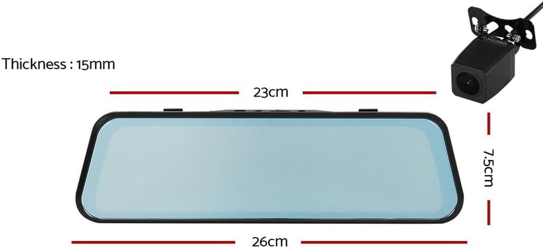 UL-TECH Dash Cam, 1080P 4K Automotive Mini 9.66" Front and Rear View Dashcam Car Camera Dashcams DVR Recorder LCD Video Cams Vehicle Caravan Electronics Accessories, Motion Sensor Night Vision 170&deg; image number 6