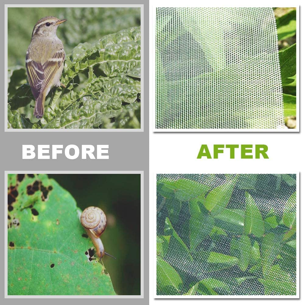 Lordap 2.5&times;10M Bug Insect Garden Barrier Netting Plant Cover, Thicken Mosquito Bird Screen Hunting Blind Garden Mesh Net for Protect Plant Fruits Flower (2.5&times;10M) image number 2