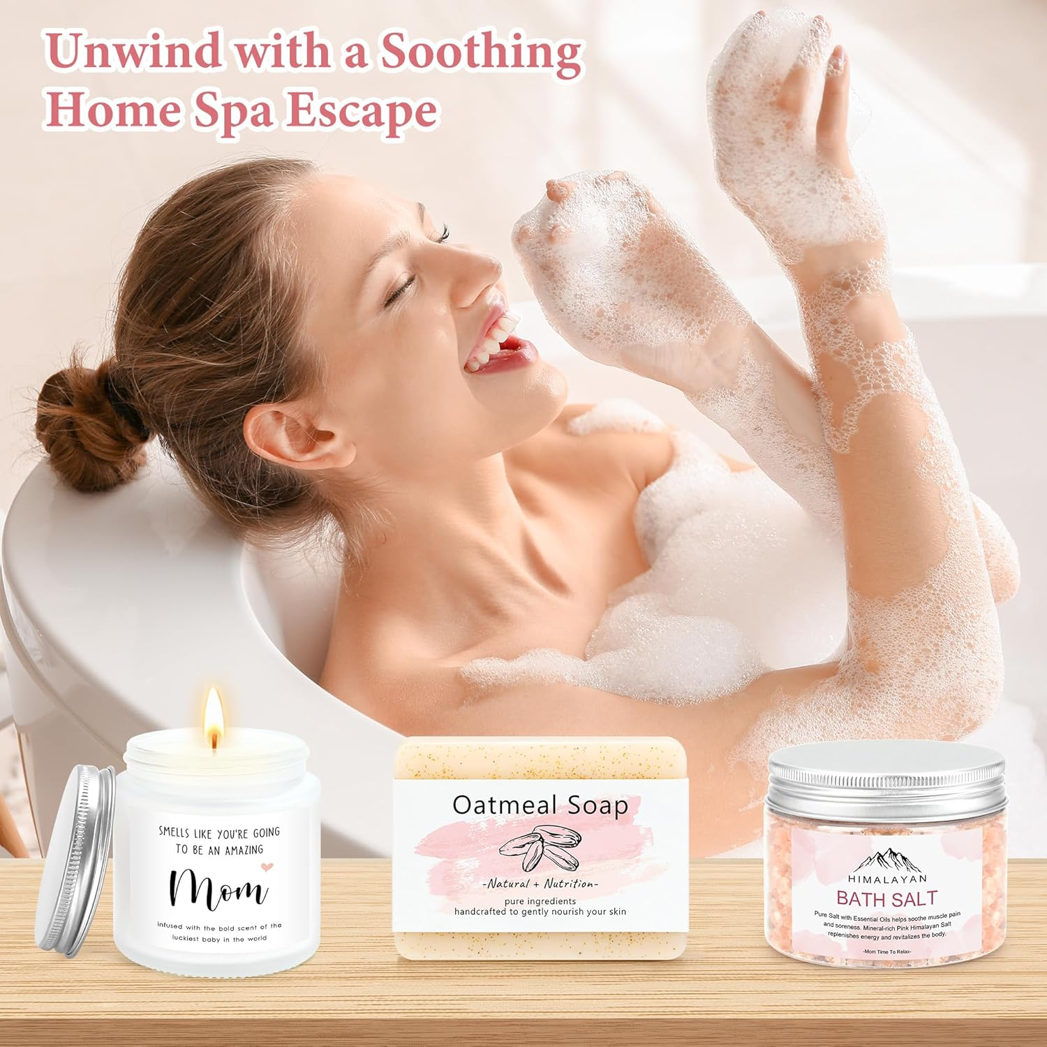 POSTPARTUM GIFTS for MOM - Looking for Pregnancy Gifts for an Expecting Mom? Nothing Says "I Care" like a Carefully Selected and Filled with Ele New Moms Gift Set image number 1