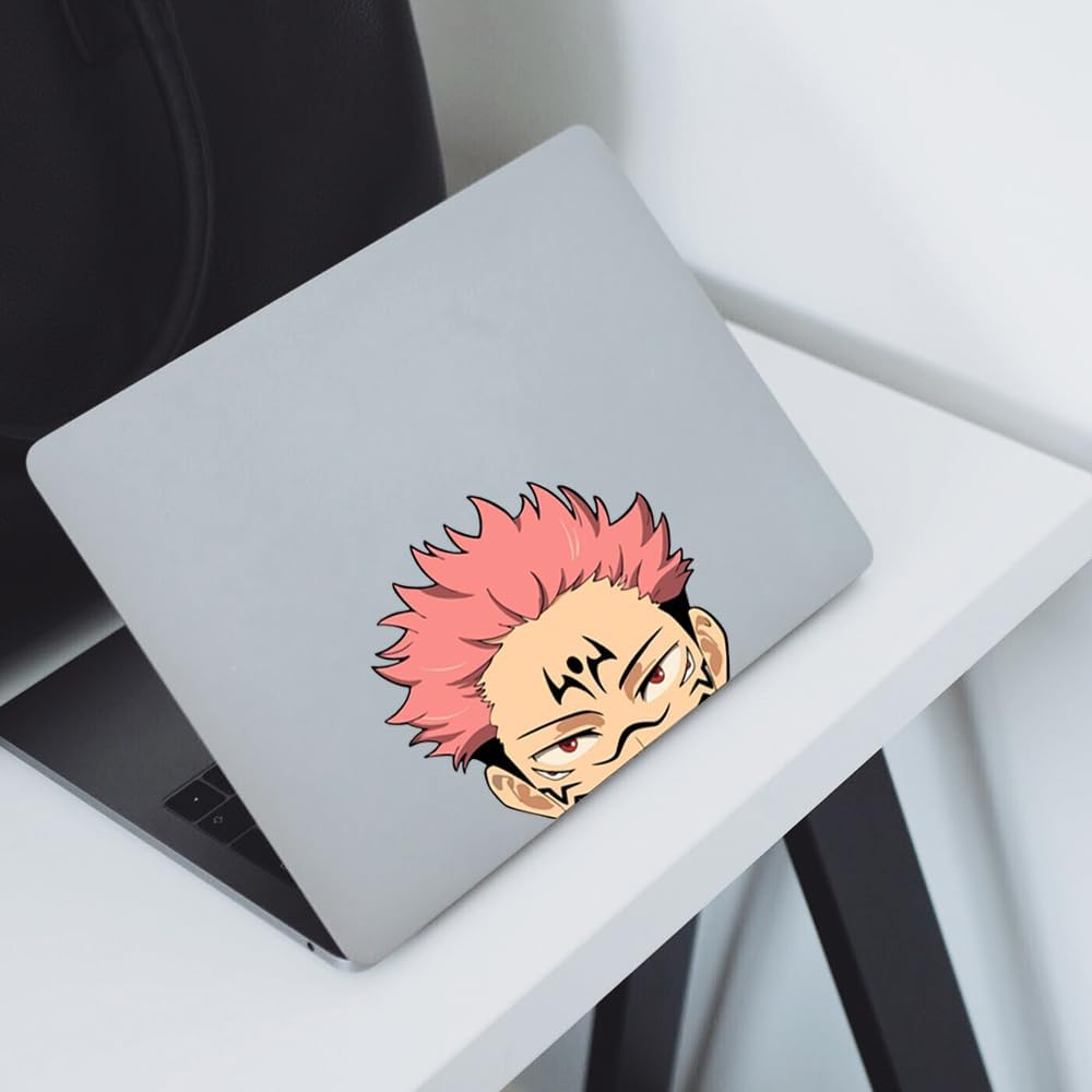 YUNEX 5.1 Inch Cool Man Anime Peeking Car Window Decal Bumper Trunk Laptop DIY Decoration Motorcycle Surfboard Vinyl Wrap Stickers image number 3