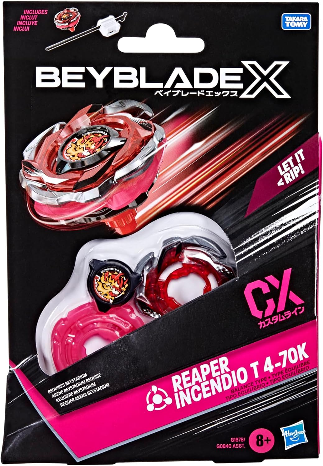 Hasbro Beyblade X Reaper Incendio T 4-70K CX Starter Pack Spinning Top and Starter image number 3