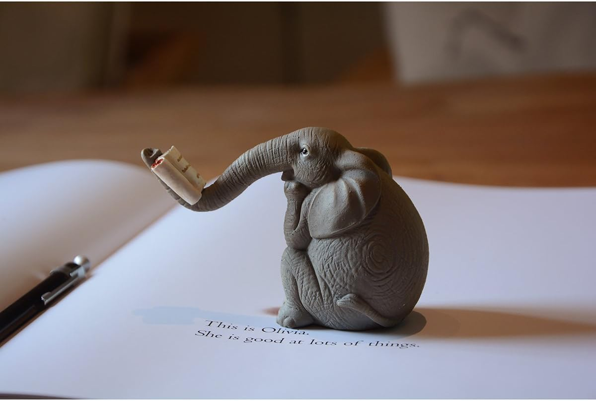 Top Collection Miniature Garden Elephant Reading Book image number 2