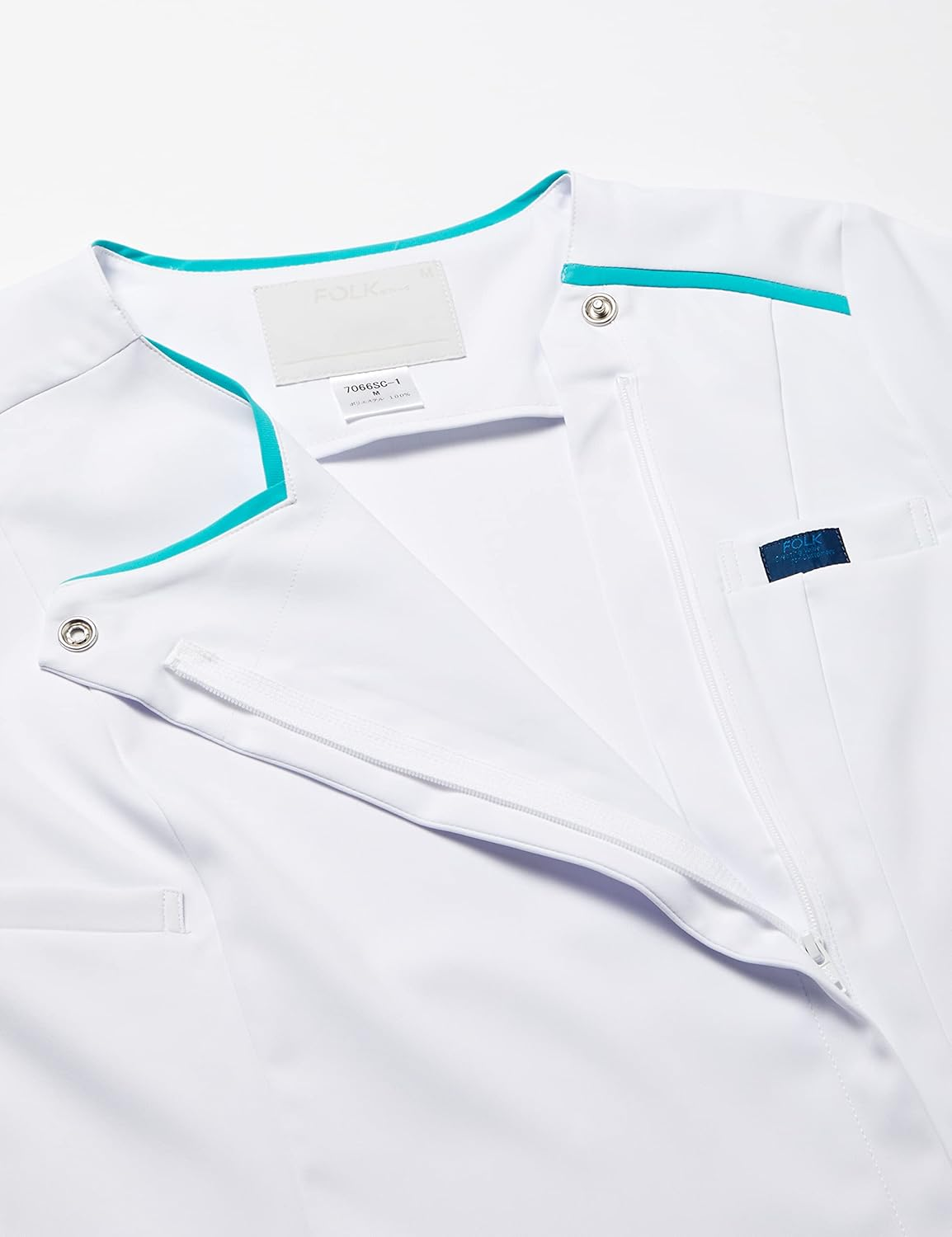 Zipscrub(ジップスクラブ) Zip Scrubs 1 7066SC Women'S Lab Coat Scrub, Medical Zip Scrub, Easy to Put on and Take Off image number 1