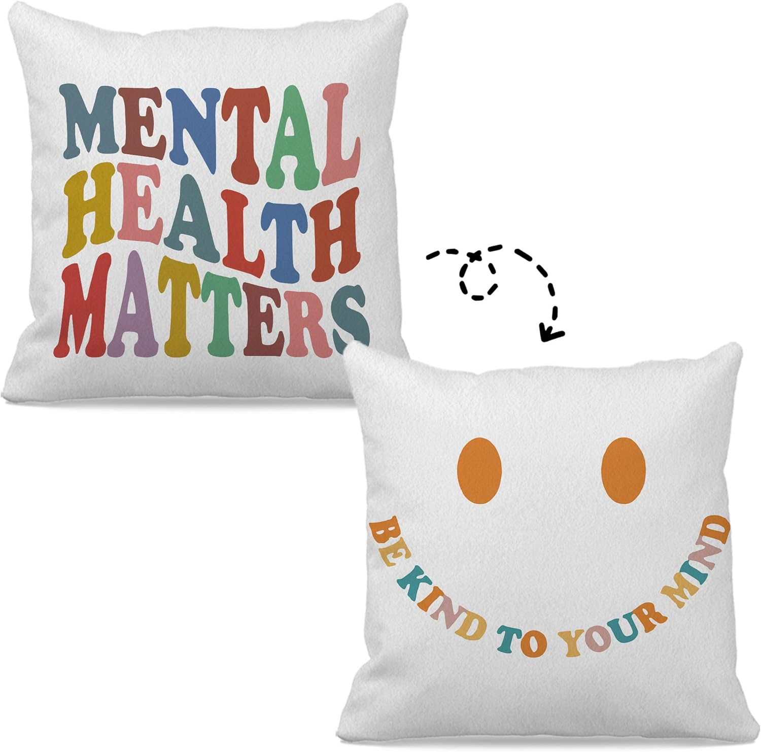 Mental Health Positive Affirmation Gentle Reminders Bontanical Plant Throw Pillow Case 18&Prime;&times;18&Prime;,Cute Potted Plants Decorative Cushion Cover for Therapy Office Counselor Room,Gifts for Teens Women Girls image number 4