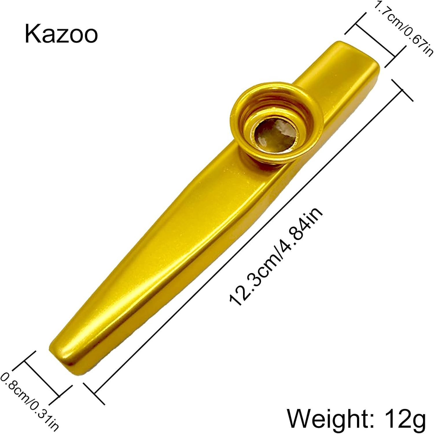 Metal Kazoo - Kazoo Musical Instrument | Easy to Learn Kazoos, Guitar Ukulele Violin Piano Keyboard Companion for Kids And image number 1