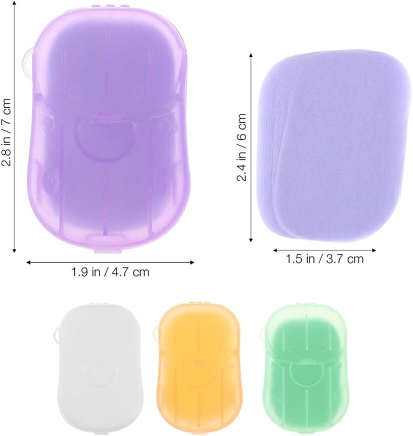 Sosoport 4 Pack Pp Material Soap Sheets Portable Hand Wash Soap for Camping Travel