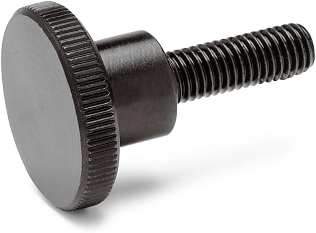 Ganter Normelemente, High Knurled Screws DIN 464-M2.5-8, Thread M2.5, Thread Length: 8 Mm, Burnished Steel, Pack of 5 image number 2