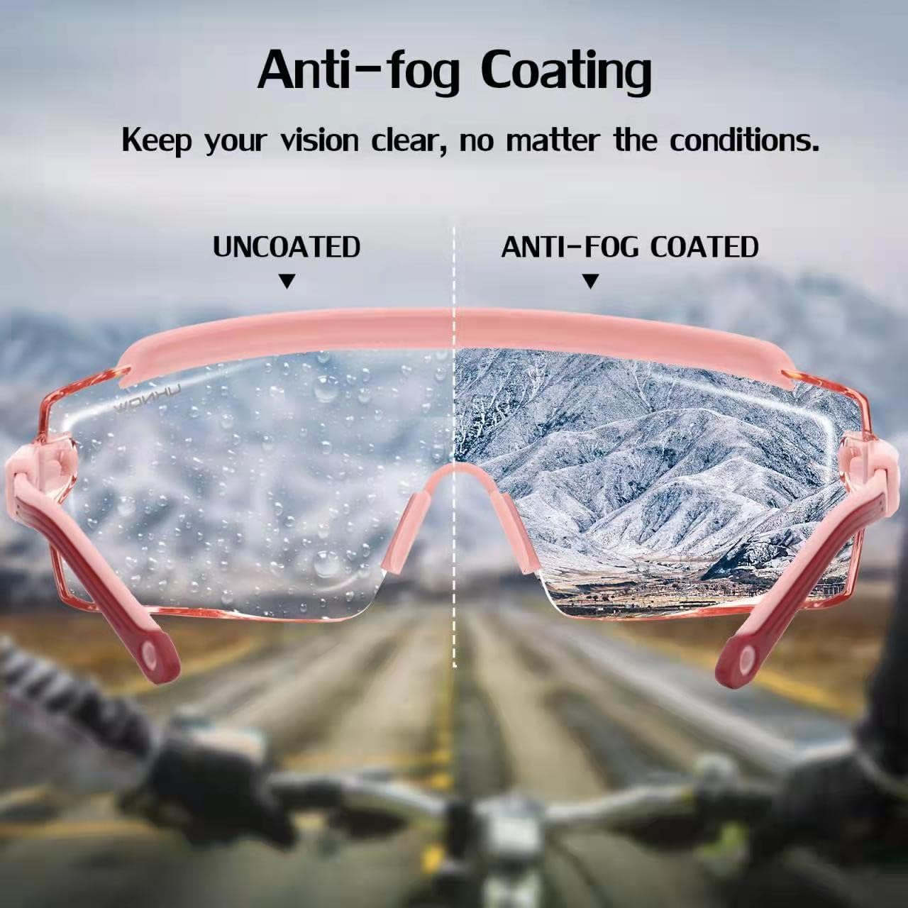 UKNOW Safety Goggles over Glasses, Safety Glasses anti Fog Wraparound Eye Protection, Protective Eyewear ANSI Z87.1 - Baby Blue image number 6